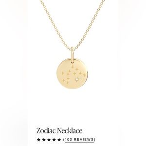Quince Zodiac Aquarius Gold Necklace